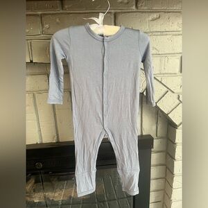 Kyte BABY Steel Long Sleeve Romper with Snaps